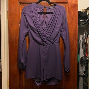 Purple Long Sleeve Romper